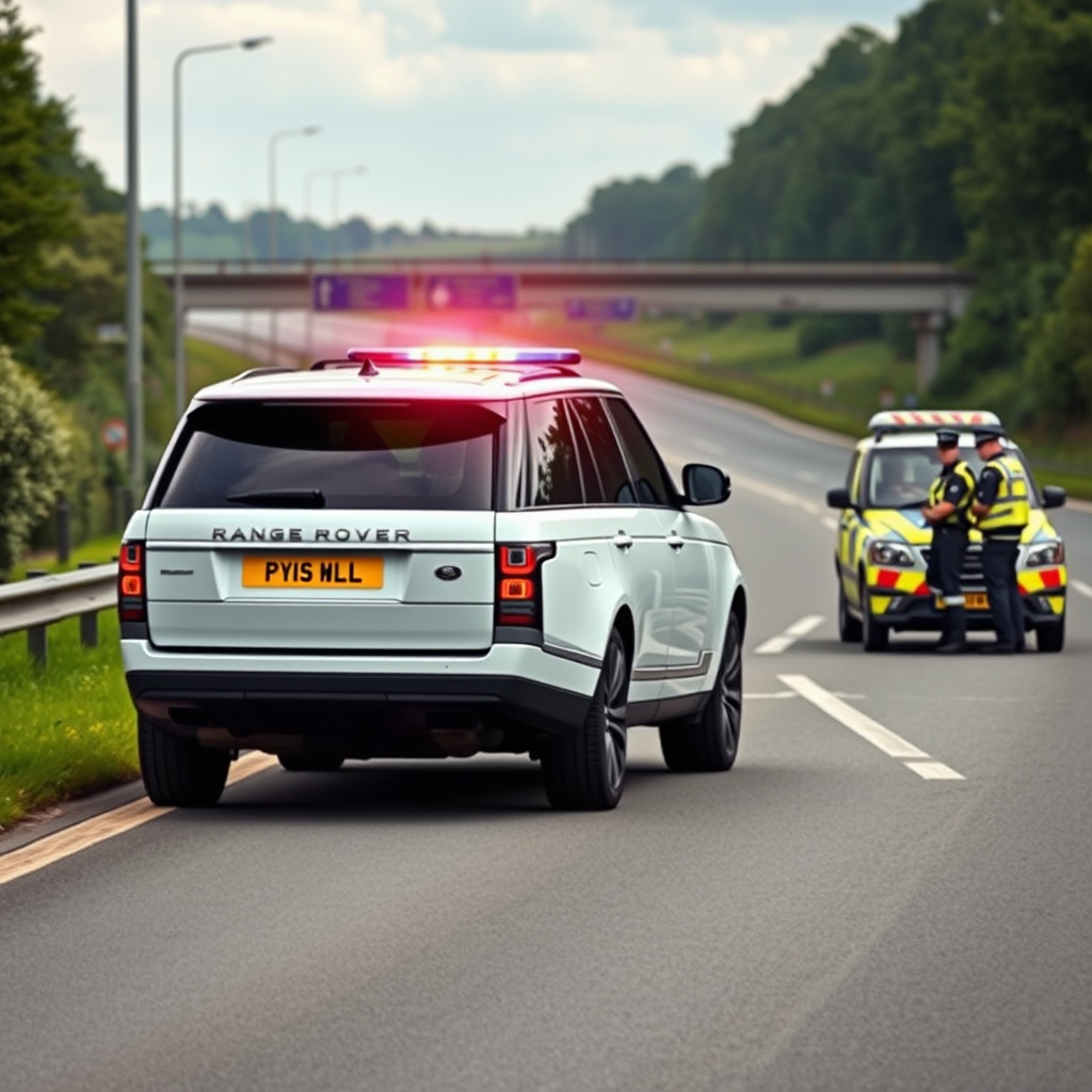 Police pull over luxury SUV on highway for tinted windows